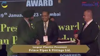 Winner of Largest Plastics Processor - Prince Pipes & Fittings Ltd. at Modern Plastics Award 2022-23