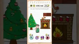 Ответ на 448-й уровень игры Brain Test | Он не может найти свой рождественский подарок
