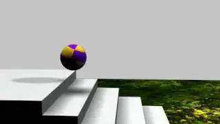 Ball Bouncing Down Stairs 3ds Max