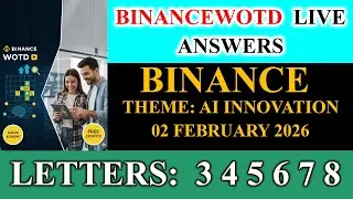 Binance Word of the Day ANSWERS | WOTD | Theme : AI INNOVATION  02 FEB  2026