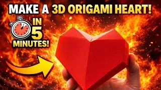 3D Origami Heart ✨❤️ Would you gift this to someone you love? ❤️👇 #diy #papercraft #3dorigamiheart 