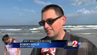 Visitors and locals enjoy warm weather in Daytona Beach