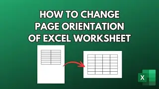 How to change page orientation in #excel