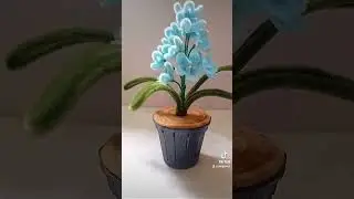 💙 DIY Craft l Gentle Bloom | Handmade Blue Flower Pot | Calm & Beautiful DIY Craft | Aki Glow