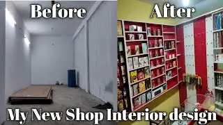 Shop Interior design plywood work in low budget #trending #interiordesign #shop #woodworking #viral