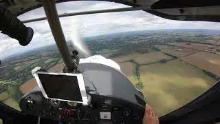 Approach and landing at Enstone Airfield in a C42 microlight