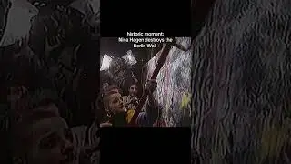 German rockstar NINA HAGEN destroys the Berlin wall... in Paris 1990 #ninahagen #shortvideo #shorts
