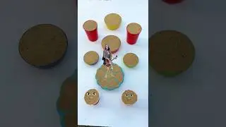 Who Wins? 💀🎸 Skeleton Guitarist  😍 Cute Sand Faces | Super Satisfying Sand Cutting 🤤🍰 #Shorts