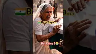 Indian Soldier Back in Coffin 😭 Mother's Salute Will Cry You 💔 #ai #shorts #army #mother