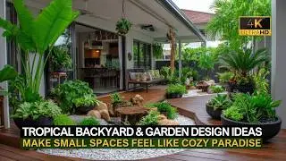 Lush Tropical Backyard & Garden Design Ideas | Make Small Spaces Feel Like Paradise