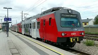 Betrieb auf der Tullnerfelderbahn in Moosbierbaum-Heiligeneich 2 (4K)