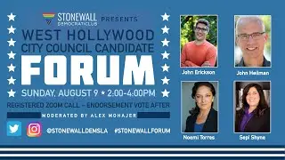 West Hollywood City Council Candidate Forum