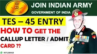 TES 45 ENTRY OFFICIAL CALLUP LETTER | HOW TO DOWNLOAD CALLUP LETTER OF TES SSB | ADMIT CARD TES SSB