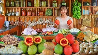 TIMELAPSE -- Harvesting GAC Fruit, Egg, Vegetables &ndash; A Day in Peaceful Farm Life | New Peaceful Life