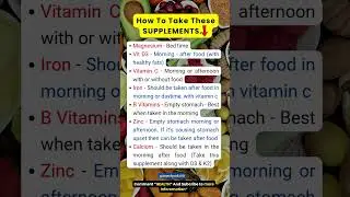 The Shocking Truth About Taking Supplements at The Wrong Time