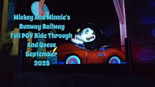 Mickey And Minnie's Runway Railway POV Ride Full Ride Through And Queue September 2025
