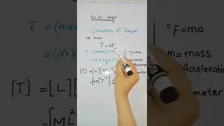 who to find dimensional formula?🔥Dimension of torque #physics #science #physicsshorts #short