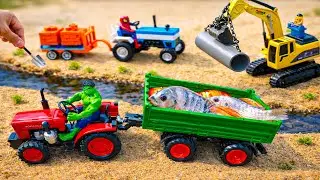 DIY Mini Tractor Catch Fish Using a Mini Water Pump | Science Project