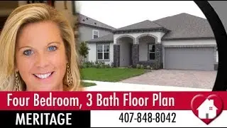 New Homes Winter Garden- Four Bedroom Floor Plan by Meritage Homes in McAllister Landing