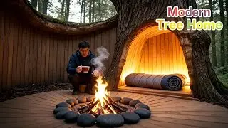 No One Knows This Modern Shelter Is Hidden Inside a Massive Tree Trunk