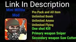 Mini Militia Mod Apk || Mod By Neeraj || Unlimited All Things || Download Mini Militia || mediafire