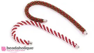 How to Make a Beaded Kumihimo Candy Cane Christmas Ornament