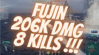 World of Warships | Fujin 206k dmg, 8 kills | Best Replays by Modbus | WoWs |
