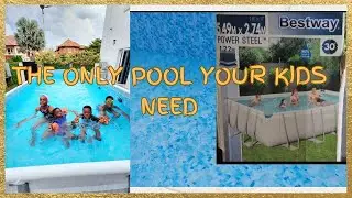 BESTWAY PORTABLE SWIMMING POOL SETUP/UNBOXING/SUMMER FUN