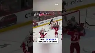 It bounced off the camera hole 🤯 #nhl