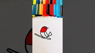 How to Draw Beautiful Bird From Letter C/ Easy Art#shorts #yutubeshorts