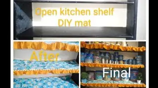 Non modular kitchen decoration ideas // बिना पैसे खर्च करे //kitchen open shelf DIY mat