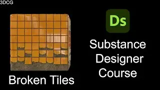 Broken Tiles full course | Beginner to Advance | Substance Designer   #adobe  #substancedesigner
