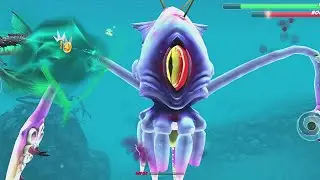 UNDERSHARKER VS SQUID BOSS Hungry Shark World Boss Battle