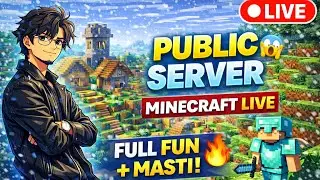 LIVE Minecraft 😱 Public Server | Full Fun & Masti | DAYMA JI GAMING