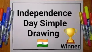 Independence Day Drawing / Independence Day Poster Drawing Easy Step By Step / I Love India Drawing