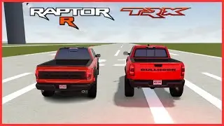 2022 RAM TRX VS 2023 Ford Raptor R | Roblox Greenville