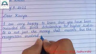 Letter for congratulating a friend on getting a scholarship | Writing letter | Educational Hub
