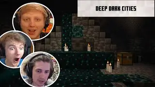 Gamers Reaction to First Seeing the Deep Dark Cities in Minecraft