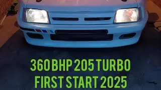 Peugeot 205 2.0 16 valve turbo track car first start up of 2025 and run down of spec