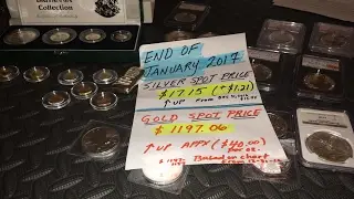 MO#36 Jan 2017 * 3 YRS OF Silver/Gold Stacking! & FULL TOTAL avg per oz w/ FULL STACK