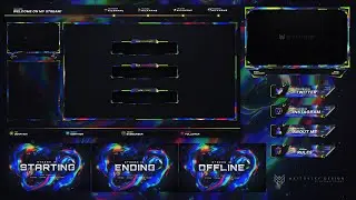 RAINBOW BEST STREAM OVERLAY TEMPLATE 2020 - FULL EDITABLE PSD