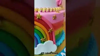 amazing rainbow 🌈 two layer cake @RBcakeslovers #short #viral #youtubeshorts #trending