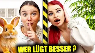 WER LÜGT BESSER ? 😂 mit Schwester (Challenge) - Celina