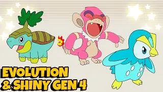Pokemon Evolution FULL Generation 4 Animation 🌟 Shiny