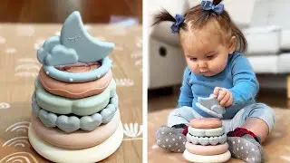 Review of the Moonkie Stacks of Circles Soft Teething Toy | Baby toy ideas