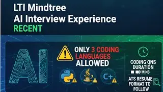 LTIMindtree AI Interview berribot Questions & Experience 2025 | particular programming language used