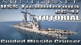 MINECRAFT / HYTALE  : Ship Tutorial - USS Ticonderoga CG-47 (Guided Missile Cruiser)