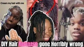 Hair Relaxers Horror!😱 DIY Hair Relaxing gone horribly wrong