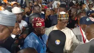 MOMENT APC DELEGATES SHOUT TINUBU NAME AS HE ARRIVES VENUE OF PRESIDENTIAL PRIMARY ELECTION