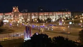 Putin&rsquo;s motorcade beautifully sweeps along Leninsky Avenue Gagarin Square Moscow 20:08 7 September